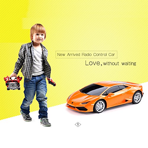 RASTAR Remote Control Car | 1:24 RC Lamborghini HURACÁN LP610-4 Toy Car Model Vehicle, Orange