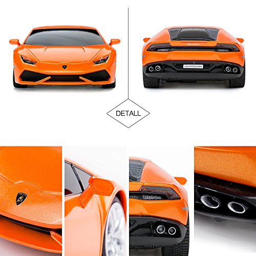 RASTAR Remote Control Car | 1:24 RC Lamborghini HURACÁN LP610-4 Toy Car Model Vehicle, Orange