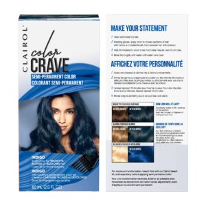 Clairol Color Crave Semi-Permanent Hair Dye, Indigo Hair Color, 1 Count