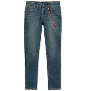lucky brand girls' stretch denim jeans, skinny fit pants with zipper closure & 5 pockets, ada wash, 14