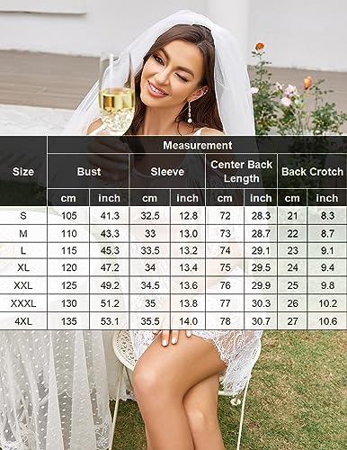 Avidlove Women Sexy Lingerie Cold Shoulder Eyelash Lace Babydoll(White,XL)