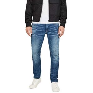 g-star raw men's d-staq 5-pocket slim fit jeans, medium indigo aged, 32w x 32l