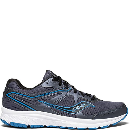 Saucony Men's Cohesion 11 Running Shoe, Grey/Blue, 13 Medium US