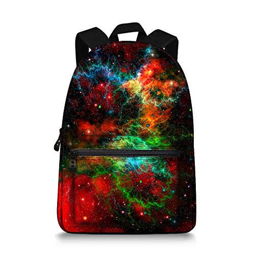 JeremySport TrendyMax Galaxy Pattern Grade Backpack for Elementary Kids 15.5 inch