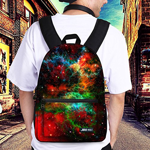 JeremySport TrendyMax Galaxy Pattern Grade Backpack for Elementary Kids 15.5 inch