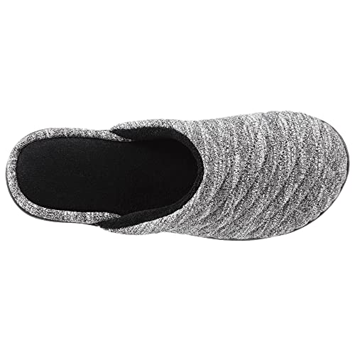 isotoner womens Andrea Space Knit Slide Slipper, Black, 6.5-7 US