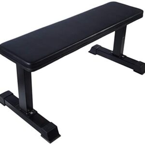 Amazon Basics Flat Weight Workout Exercise Bench, Black