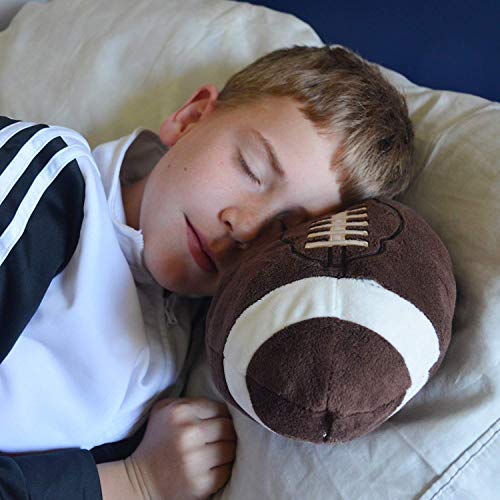 CatchStar Football Plush Fluffy Plush Football Toys Soft Stuffed Football Plush Durable Sports Football Shaped Plush Toy Gift for Kids Boy Child Baby Room