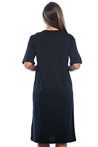 4361-116-3X Just Love Short Sleeve Nightgown / Sleep Dress for Women / Sleepwear,Black - Greatful