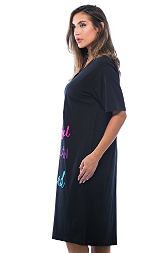 4361-116-3X Just Love Short Sleeve Nightgown / Sleep Dress for Women / Sleepwear,Black - Greatful