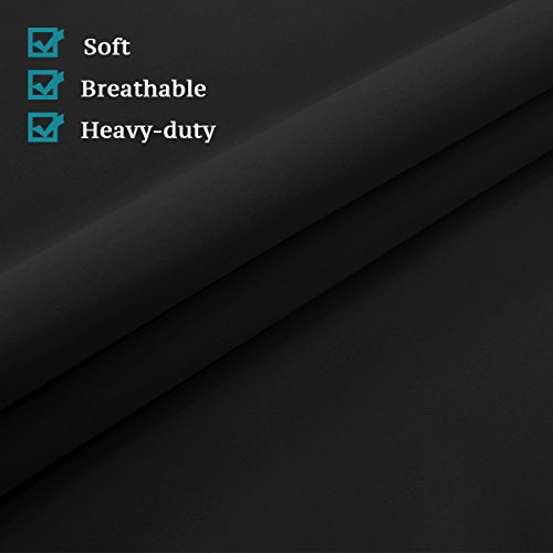 Blackout Door Curtain Panel French Door Curtain, Solid Black Door Curtains for Tricia Door, Rod Pocket Energy Efficient Patio Door Curtain Drapes, 1 Panel, 26 x 68 Inches