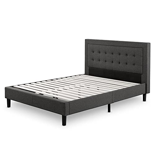 Zinus Dachelle Upholstered Platform Bed Frame / Mattress Foundation / Wood Slat Support / No Box Spring Needed / Easy Assembly, Full