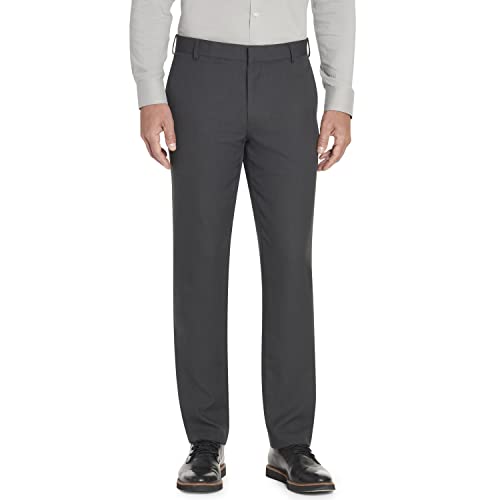 Van Heusen Men's Traveler Slim Fit Pant, Charcoal, 30W X 32L