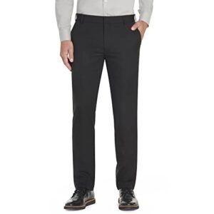 van heusen men's traveler slim fit pant, black, 29w x 32l