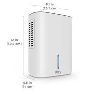 Pure Enrichment PureDry Deluxe Dehumidifier - Mid-Sized 1.5L Water Tank Eliminates 500ml/day in Excess Moisture from Closets, Bathrooms, Basements, Boats, Kitchens and Other Small to Mid-Sized Areas