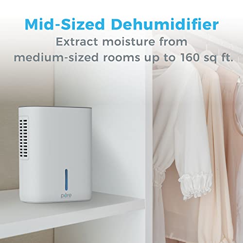 Pure Enrichment PureDry Deluxe Dehumidifier - Mid-Sized 1.5L Water Tank Eliminates 500ml/day in Excess Moisture from Closets, Bathrooms, Basements, Boats, Kitchens and Other Small to Mid-Sized Areas