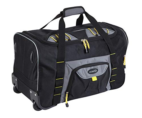 TPRC Sierra Madre II Upright Rolling Duffel Bag, Black/Gray, 21-Inch