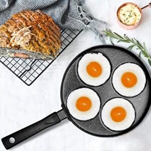 MyLifeUNIT Aluminum 4-Cup Egg Frying Pan, Non Stick Egg Cooker Pan