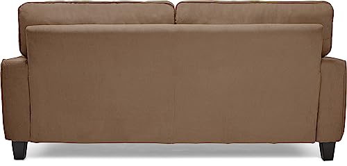 Serta Palisades Upholstered Sofas for Living Room Modern Design Couch, Straight Arms, Soft Fabric Upholstery, Tool-Free Assembly, 78" Sofa, Kingston Tan