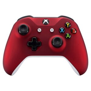 extremerate red faceplate cover, soft touch front housing shell case, comfortable soft grip replacement kit for xbox one x s controller - controller not included