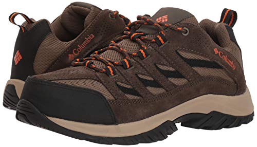 Columbia Mens Crestwood Hiking Shoe, Camo Brown/Heatwave, 12 Wide US