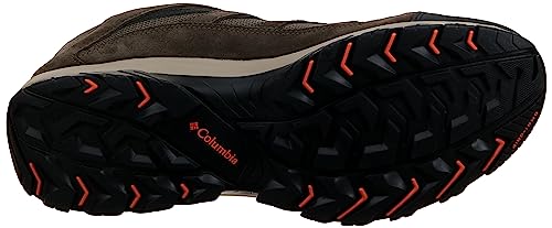 Columbia Mens Crestwood Hiking Shoe, Camo Brown/Heatwave, 12 Wide US