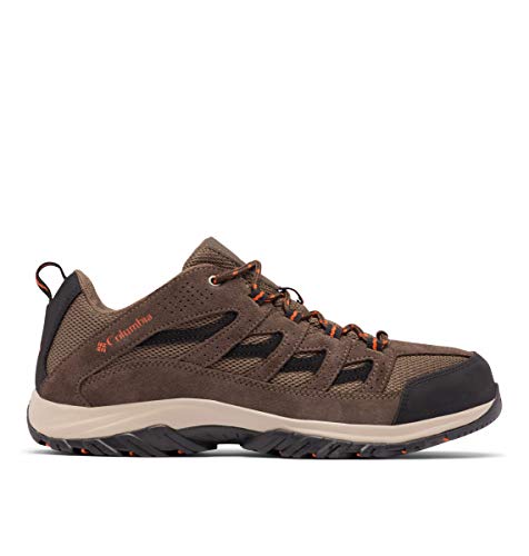 Columbia Mens Crestwood Hiking Shoe, Camo Brown/Heatwave, 12 Wide US