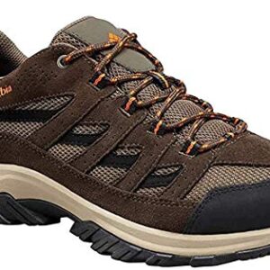 Columbia Mens Crestwood Hiking Shoe, Camo Brown/Heatwave, 12 Wide US