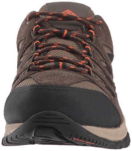 Columbia Mens Crestwood Hiking Shoe, Camo Brown/Heatwave, 12 Wide US