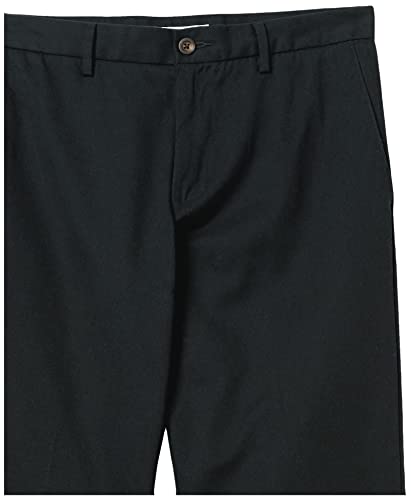 Amazon Essentials Men's Classic-Fit Wrinkle-Resistant Flat-Front Chino Pant (Available in Big & Tall), Black, 34W x 32L