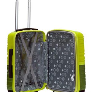 Rockland Melbourne Hardside Expandable Spinner Wheel Luggage, Two Tone Green, Carry-On 20-Inch