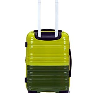 Rockland Melbourne Hardside Expandable Spinner Wheel Luggage, Two Tone Green, Carry-On 20-Inch