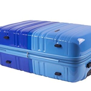 Rockland Melbourne Hardside Expandable Spinner Wheel Luggage, Two Tone Blue, 2-Piece Set (20/28)