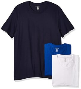 nautica mens cotton crew neck polo-shirts - multi packs polo shirt, peacoat/cobalt/white, large us