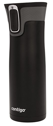 Contigo West Loop Stainless Steel Vacuum-Insulated Travel Mug with Spill-Proof Lid, Keeps Drinks Hot up to 5 Hours and Cold up to 12 Hours, 20oz Matte Black