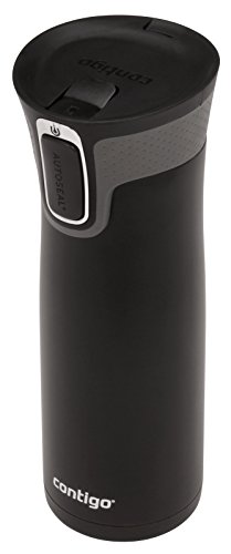 Contigo West Loop Stainless Steel Vacuum-Insulated Travel Mug with Spill-Proof Lid, Keeps Drinks Hot up to 5 Hours and Cold up to 12 Hours, 20oz Matte Black