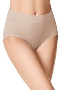 warner's womens no pinching no problems dig-free comfort waist with lace smooth and seamless brief rs1501p underwear, butterscotch, medium us