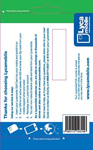 Lycamobile $29 Plan 1st Month Included SIM Card is Triple Cut Unlimited Natl Talk & Text to US and 65+ Countries 4GB Of 4G LTE