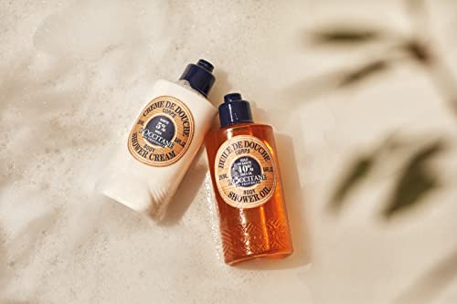 L'Occitane Shea Body Shower Oil with 10% Shea Oil, 8.4 Fl Oz: Luxuriously Rich, With Shea Oil, Soothe Feelings of Tightness, Soften Skin, Fresh Scent