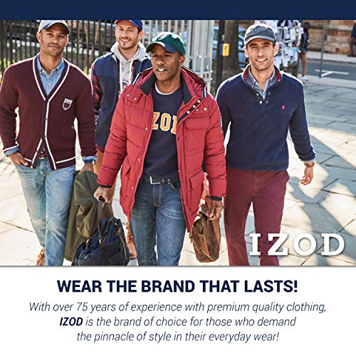 IZOD Men's Relaxed Fit Comfort Stretch Denim Jeans, Vintage Khaki, 32W X 32L