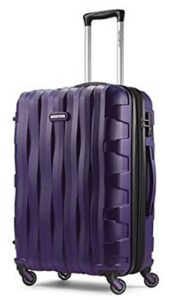 samsonite ziplite 3.0, 20in carry-on, hardside spinner luggage telescoping_handle(deep purple)