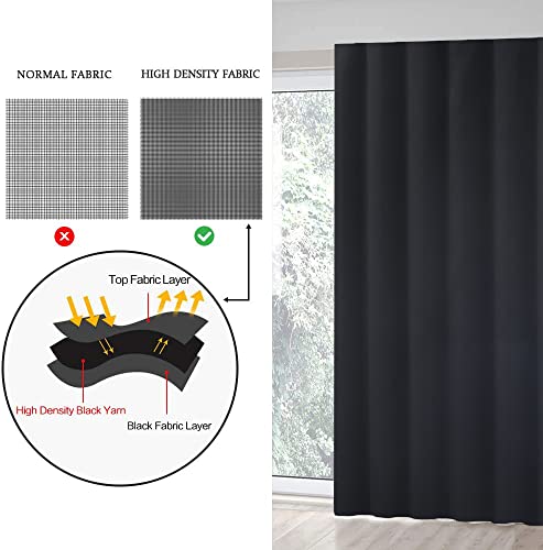 DREAM ART Anywhere Portable Blackout Curtain/Adjustable Blackout Shades/Temporary Blackout Blinds with Suction Cups for Nursery,Children Kids Bedroom or Travel Use,Black,1 pc W51xL71Inch(130X180cm)