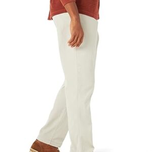 Lee Men's Extreme Motion Flat Front Relaxed Taper Pant, Dove, 38W x 30L