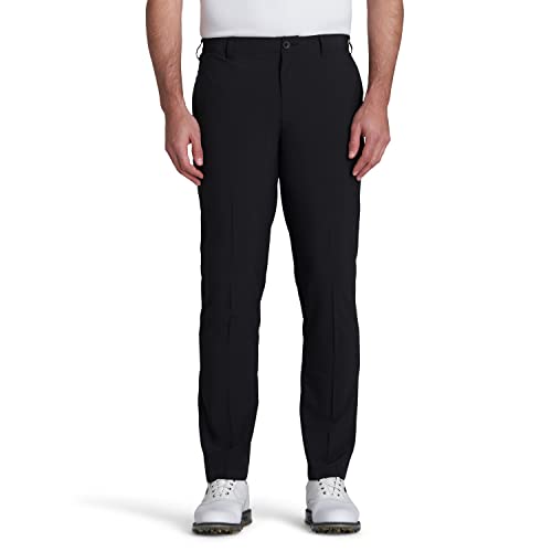 IZOD Men's Golf Swingflex Straight-Fit Flat-Front Pants, black, 36W X 34L