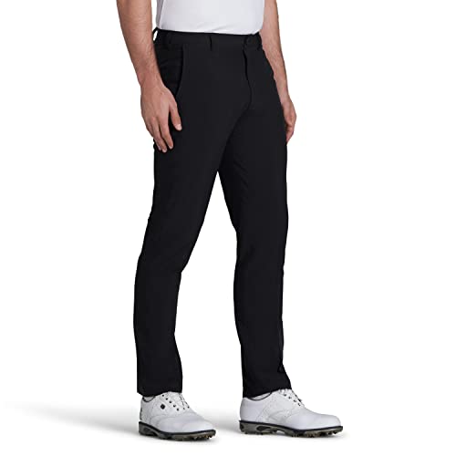 IZOD Men's Golf Swingflex Straight-Fit Flat-Front Pants, black, 36W X 34L