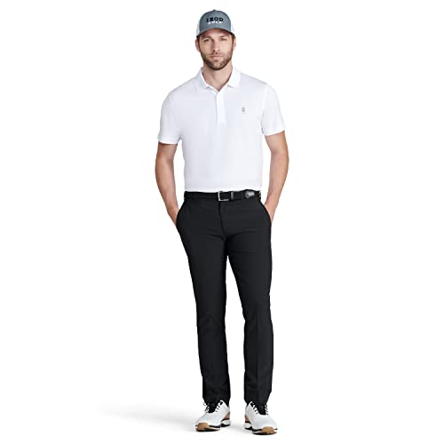 IZOD Men's Golf Swingflex Straight-Fit Flat-Front Pants, black, 36W X 34L