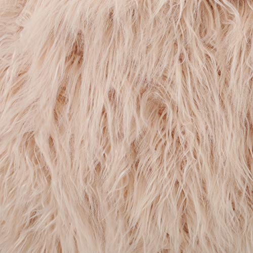 Christopher Knight Home Faux Fur Faux Fur Beanbag, 5', Pastel Pink