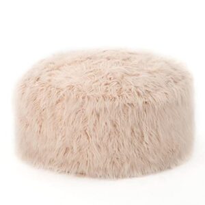 Christopher Knight Home Faux Fur Faux Fur Beanbag, 5', Pastel Pink