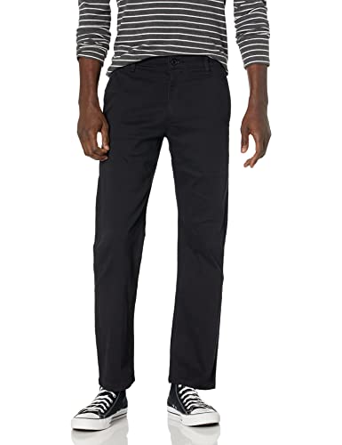 Dockers Men's Easy Stretch Khakis, Relaxed Fit, Black, 36W x 30L