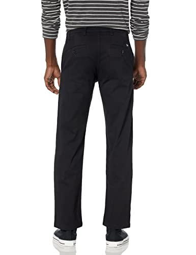 Dockers Men's Easy Stretch Khakis, Relaxed Fit, Black, 36W x 30L